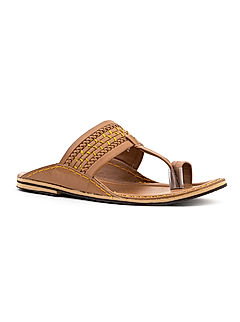 KHADIM Brown Kolhapuri Slip On Ethnic Sandal for Men (1498674)