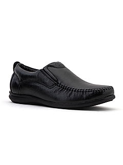 KHADIM British Walkers Black Leather Formal Slip On Shoe for Men (5053086)