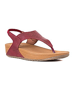 KHADIM Sharon Maroon Red Wedge Heel Slingback Sandal for Women (6490075)