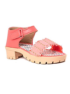 KHADIM Adrianna Peach Pink Heel Sandal for Girls - 4.5-12 yrs (6537255)