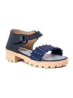KHADIM Adrianna Navy Blue Heel Sandal for Girls - 4.5-12 yrs (6537259)