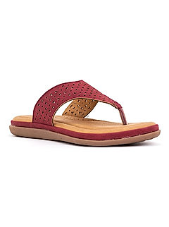 KHADIM Softouch Magenta Pink Flat Slip On Sandal for Women (2661235)
