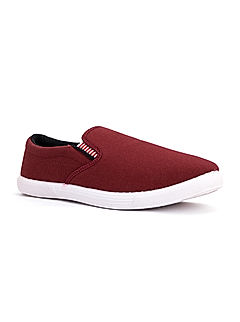 KHADIM Pro Maroon Red Loafer Sneakers Canvas Shoe for Men (5198725)
