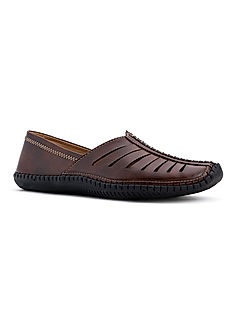 KHADIM Lazard Brown Nagra Jutti Ethnic Shoe for Men (5240644)