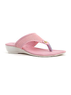 KHADIM Adrianna Pink Wedge Heel Slip On Sandal for Girls - 4.5-12 yrs (6537375)