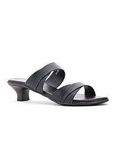 KHADIM Black French Heel Slip On Sandal for Women (5730186)