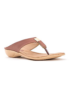 KHADIM Pink Heel Slip On Sandal for Women (6510595)