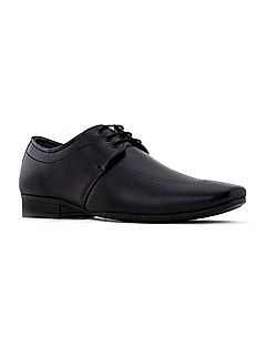 KHADIM Lazard Black Leather Formal Derby Shoe for Men (5180156)