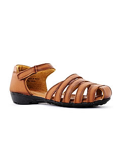 KHADIM Sharon Brown Leather Flat Sandal for Women (2661253)