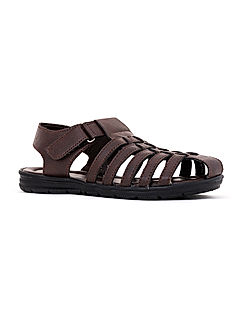 KHADIM Brown Casual Fisherman Sandal for Men (1080504)