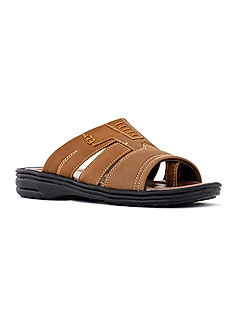 KHADIM Tan Brown Casual Slip On Sandal for Men (1147733)