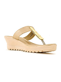 KHADIM Cleo Yellow Wedge Heel Slip On Sandal for Women (5320188)