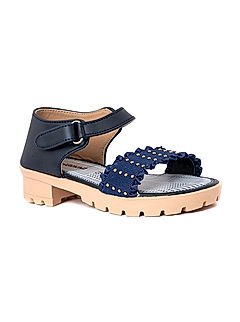 KHADIM Adrianna Navy Blue Heel Sandal for Girls - 4.5-12 yrs (6537259)