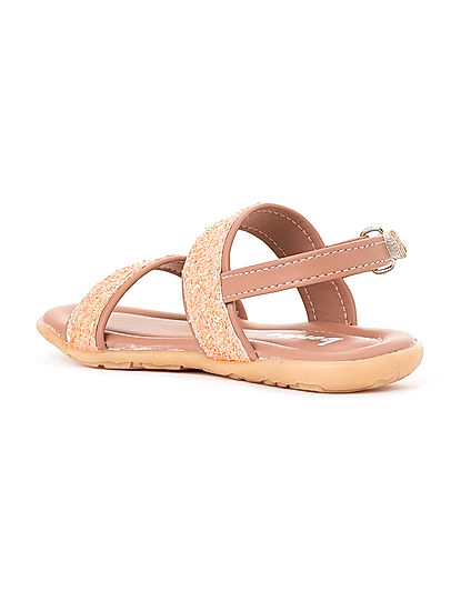 Buy online Girls Gold Leather Sandal from sandals & floaters for