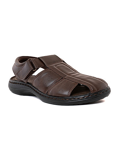 visionreast Mens Leather Sandals Open Toe Outdoor Hiking Sandals Air  Cushion Sport Sandals Waterproof Beach Sandals: Buy Online at Low Prices in  India - Amazon.in