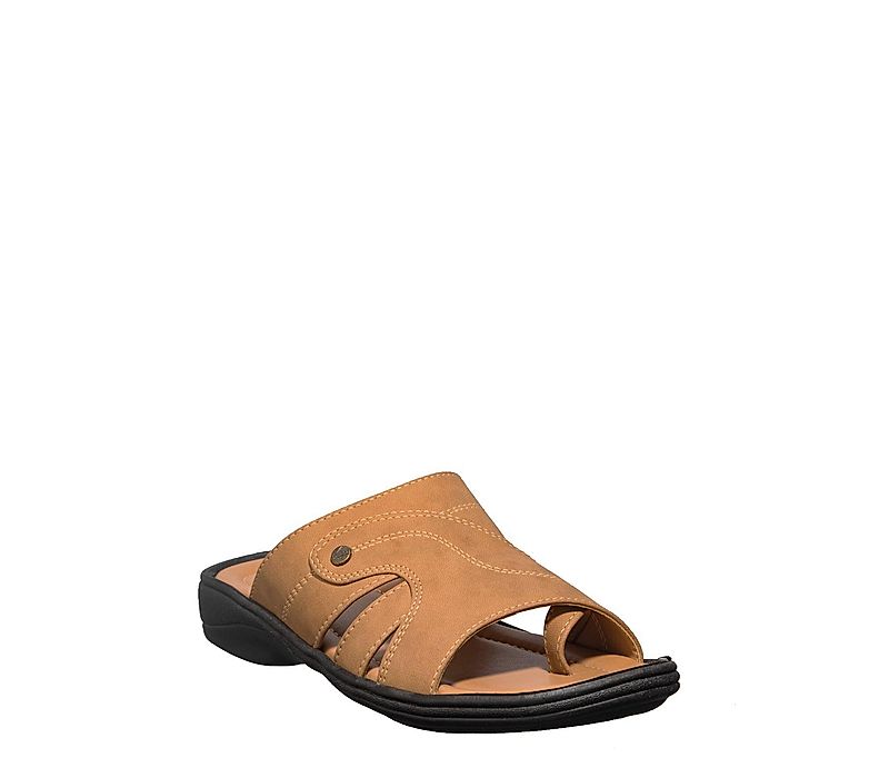 KHADIM Tan Brown Casual Slip On Sandal for Men (1140043)