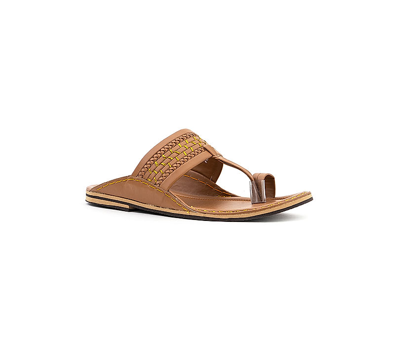 KHADIM Brown Kolhapuri Slip On Ethnic Sandal for Men (1498674)