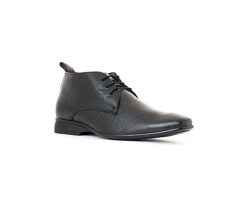 KHADIM Lazard Black Derby Dress Boots for Men (2593126)