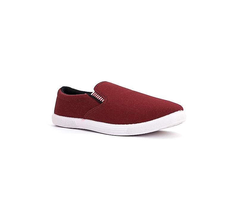 KHADIM Pro Maroon Red Loafer Sneakers Canvas Shoe for Men (5198725)