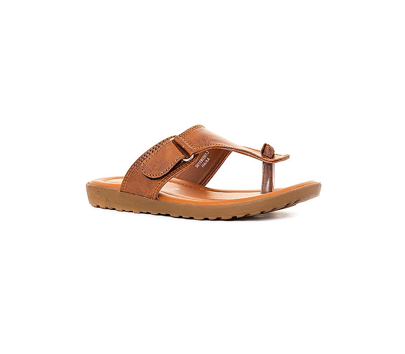 KHADIM Pedro Tan Brown Casual Flip Flops for Boys - 5-13 yrs (5610903)