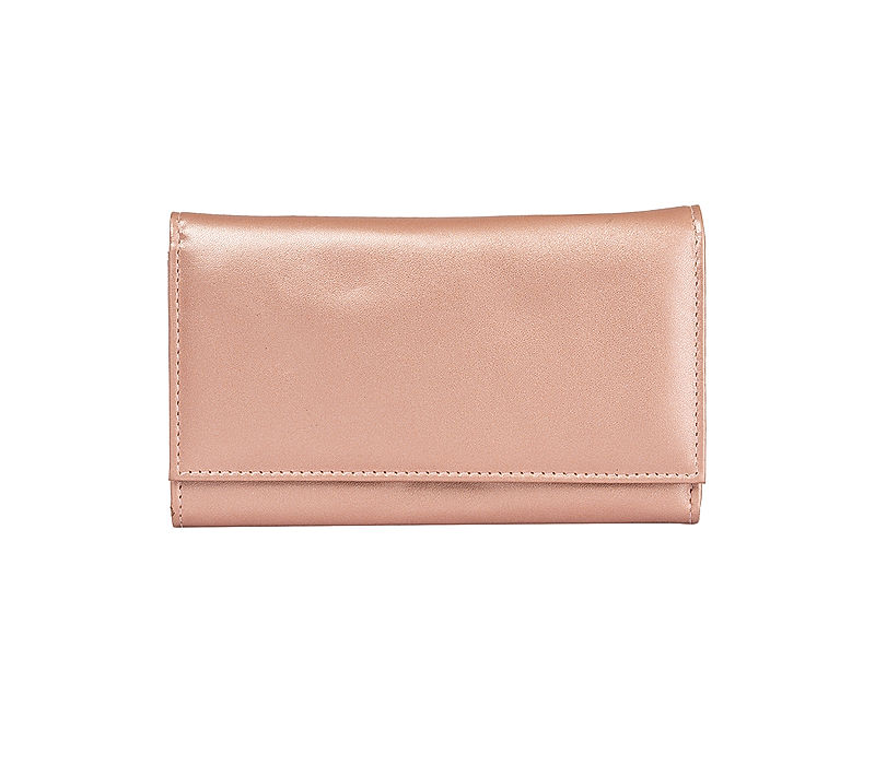 Khadim Rose Gold Clutch Bag Wallet for Women (5780895)