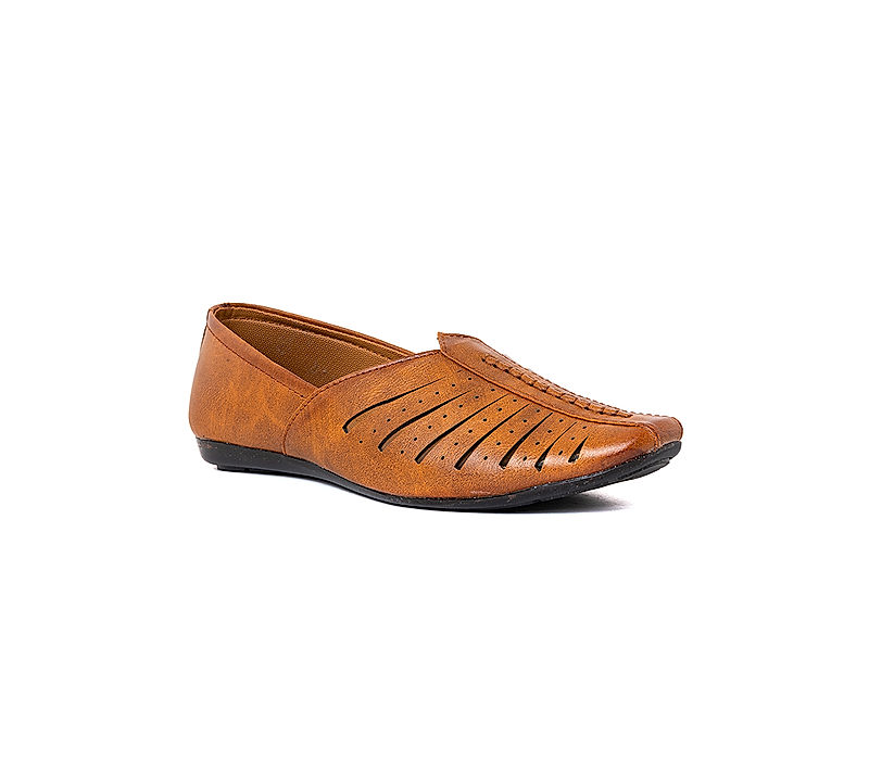 KHADIM Pedro Brown Nagra Jutti Ethnic Shoe for Boys - 5-13 yrs (6150043)