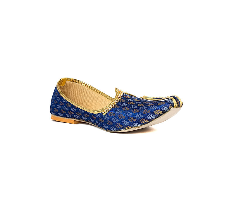 KHADIM Blue Mojari Jutti Ethnic Shoe for Men (7670079)