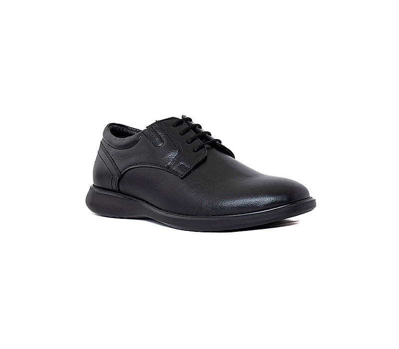 KHADIM British Walkers Black Leather Formal Derby Shoe for Men (3592526)