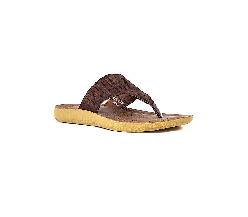 KHADIM Brown Flat Slippers for Women (5201394)