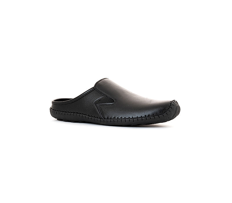 KHADIM Lazard Black Casual Mule Slip On Sandal for Men (5240676)