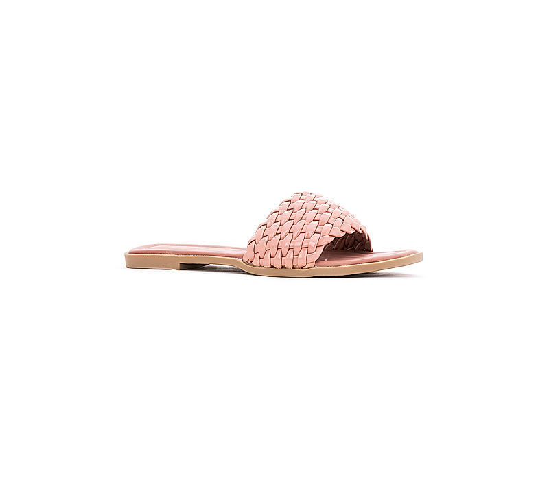 KHADIM Cleo Pink Flat Mule Slide Sandal for Women (5300435)