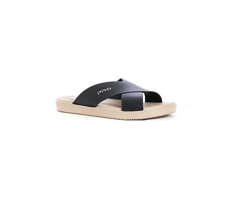 KHADIM Pro Black Washable Mule Slide Slippers for Men (5330836)