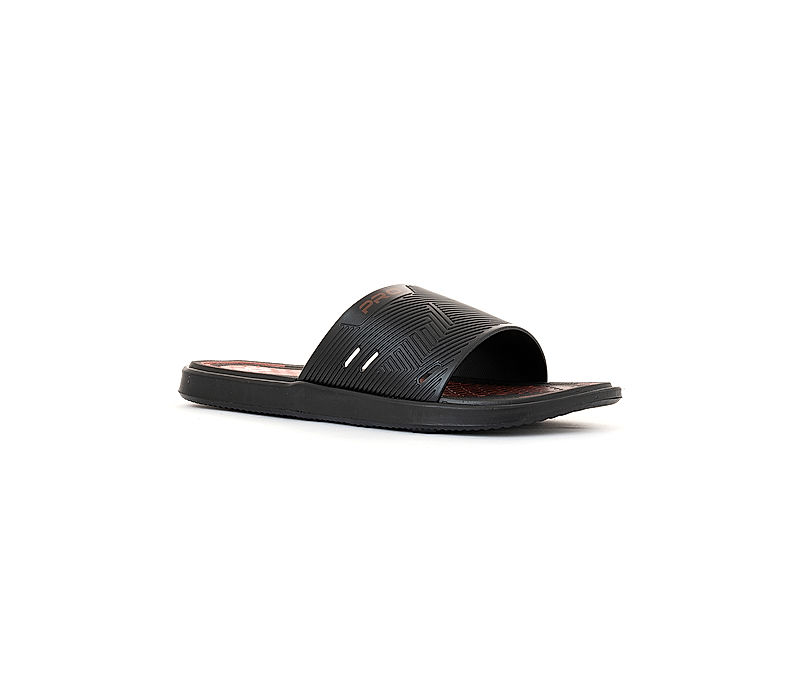 KHADIM Pro Black Washable Mule Slide Slippers for Men (5330846)