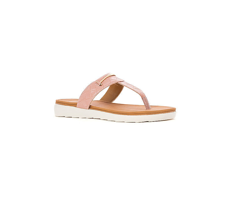 KHADIM Cleo Pink Flat Slip On Sandal for Women (5610605)