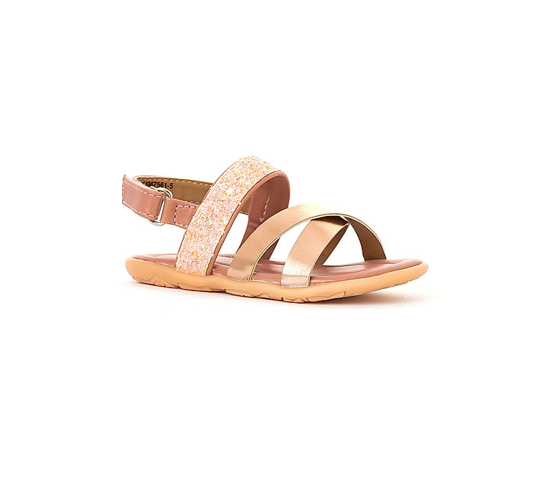 KHADIM Bonito Rose Gold Flat Sandal for Girls - 2-4.5 yrs (5610675)