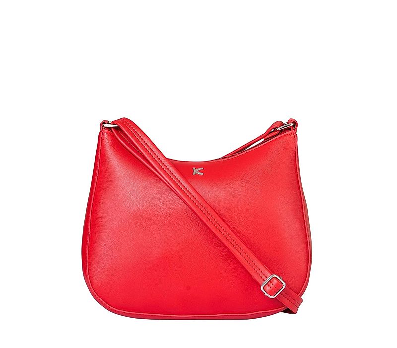 Khadim Red Crossbody Saddle Bag for Women (5211315)