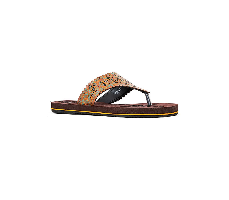 KHADIM Waves Brown Casual Slippers for Women (7281373)