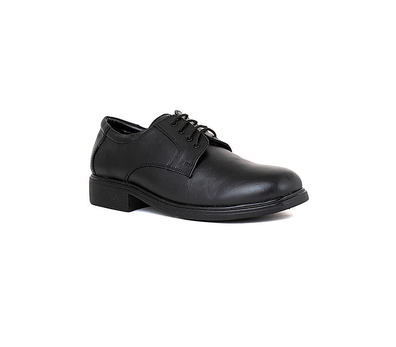 KHADIM Black Leather Formal Derby School Shoe for Boys - 2.5-5.5 yrs (8880376)