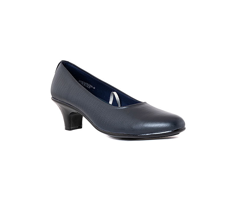 KHADIM Navy Blue Formal Pump Shoe Heels for Women (2593269)