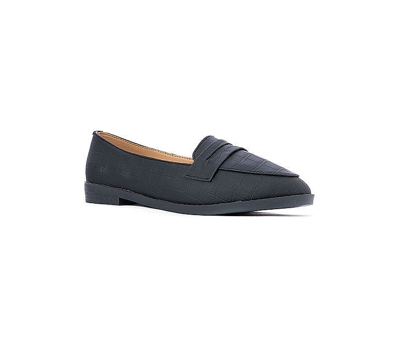 KHADIM Sharon Black Penny Loafers Casual Shoe for Women (2708716)