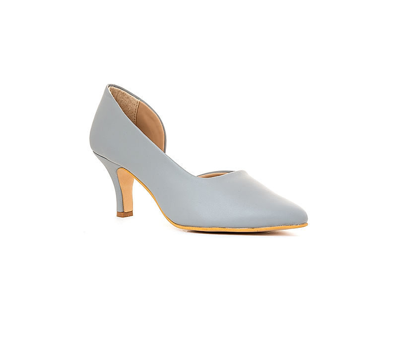 KHADIM Sharon Grey Casual Pump Shoe Heels for Women (7290032)