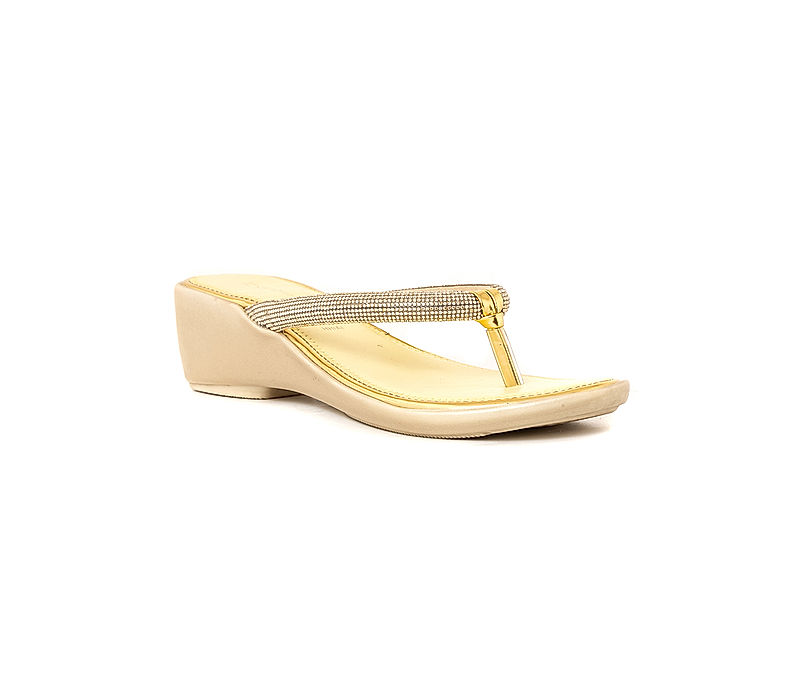 KHADIM Yellow Wedge Heel Slip On Sandal for Women (5300788)