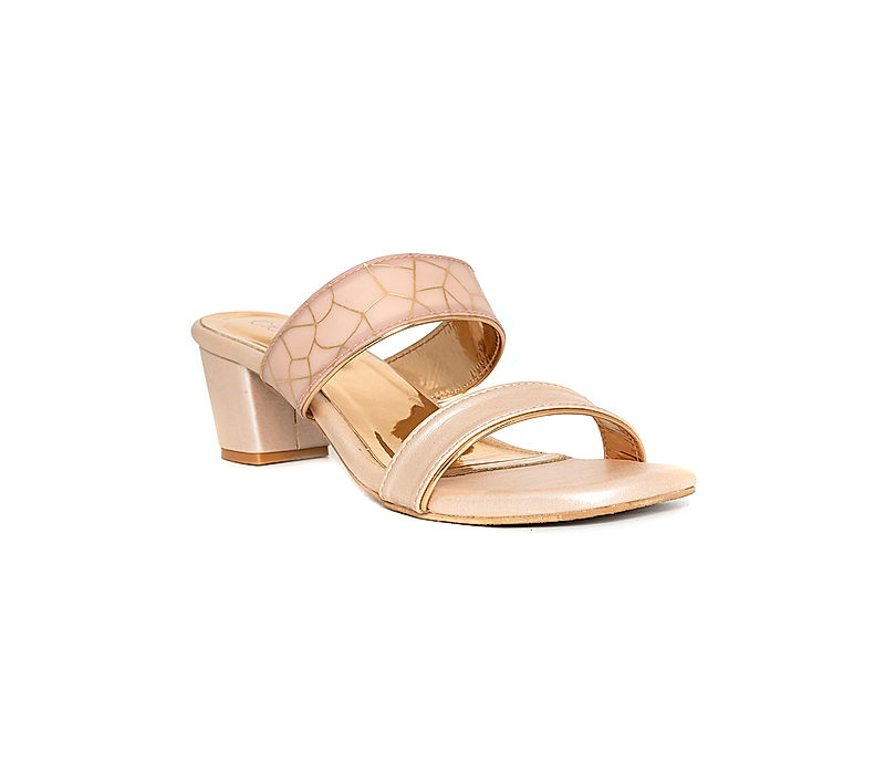 KHADIM Cleo Pink Block Heel Mule Slip On Sandal for Women (5720405)