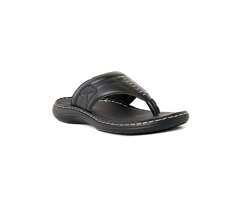 KHADIM Softouch Black Casual Flip Flops for Men (2708876)