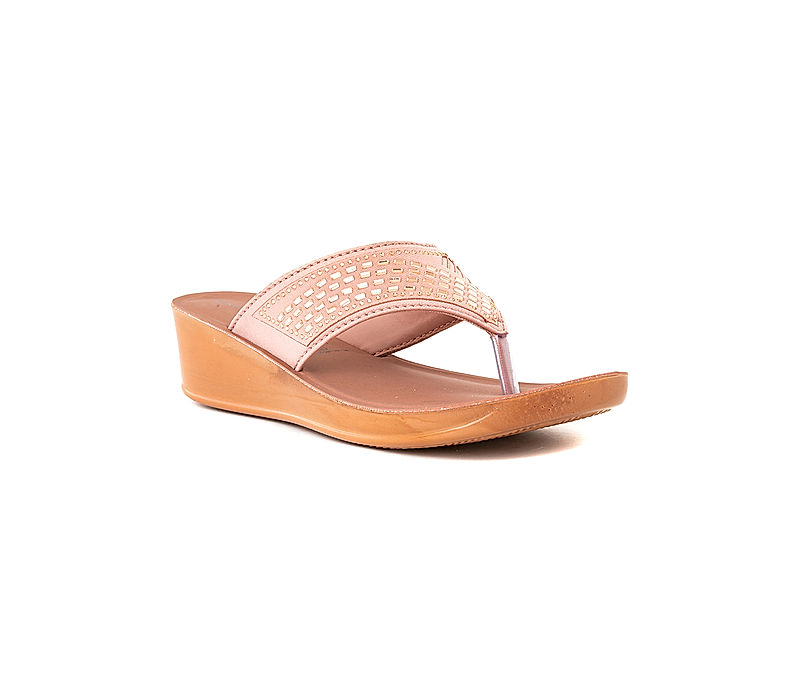 KHADIM Pink Wedge Heel Slip On Sandal for Women (7775615)