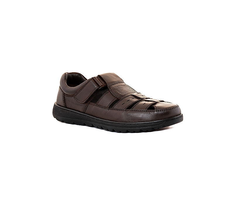 KHADIM British Walkers Brown Leather Sandal Shoe for Men (5800274)