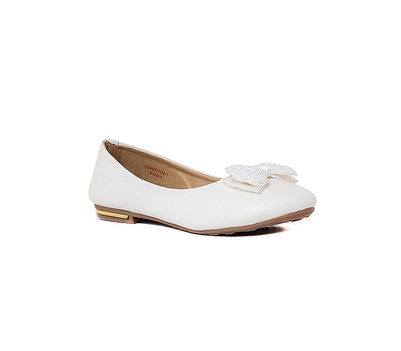KHADIM Adrianna White Ballerina Casual Shoe for Girls - 4.5-12 yrs (5340571)