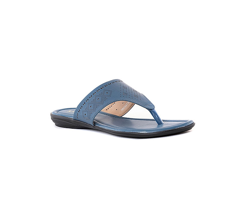 KHADIM Blue Flat Slip On Sandal for Women (3603579)