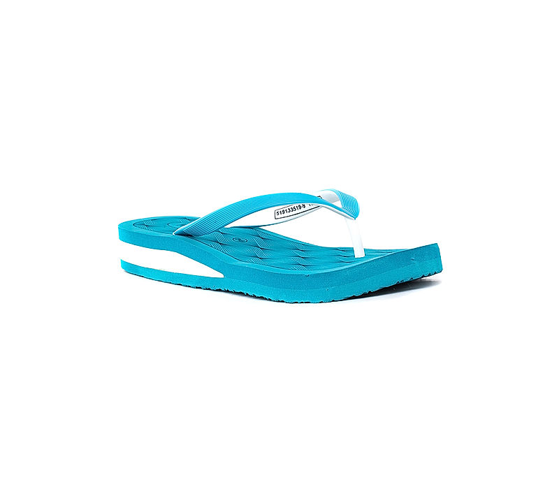 KHADIM Waves Teal Casual Slippers for Women (5191339)