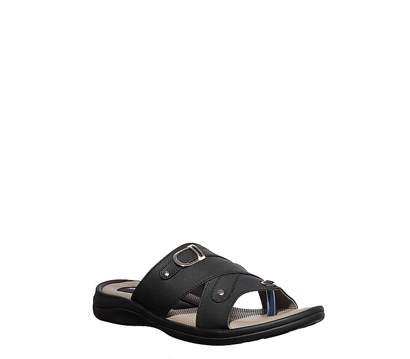 KHADIM Black Casual Slip On Sandal for Men (7400426)